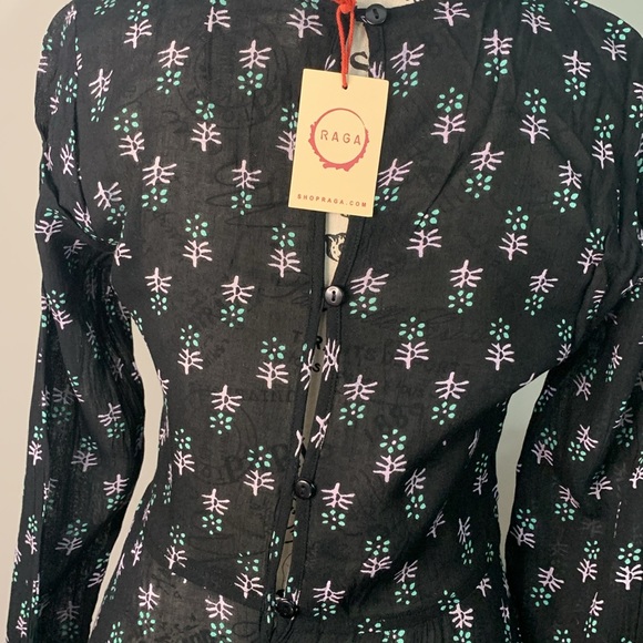 RAGA Maxi black dress with flower Size: S - Picture 10 of 15